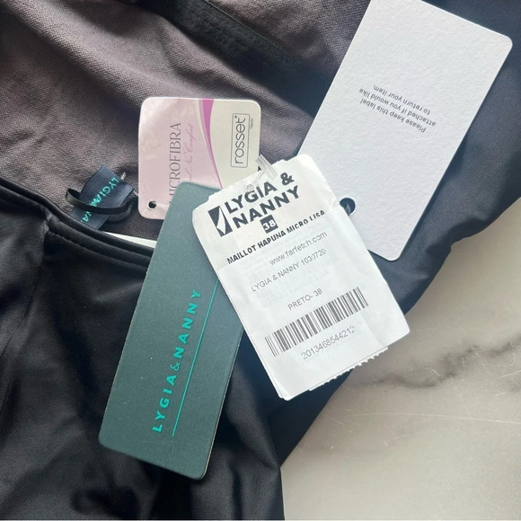 Lygia & Nanny Hapuna Size XS Black low-back swimsuit One Piece NEW! - Picture 7 of 9